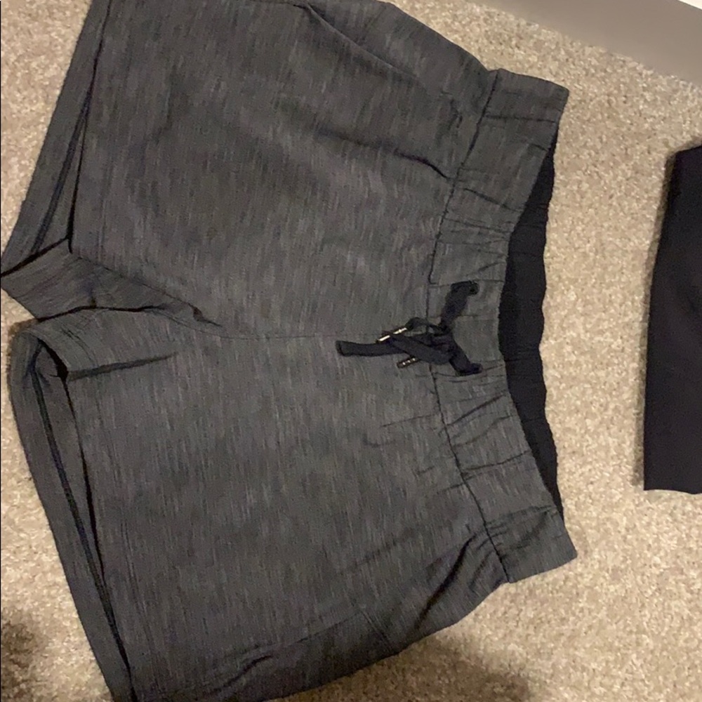 Lululemon shorts size 6. Heathered dark gray